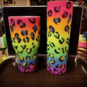 Custom glitter tumbler
